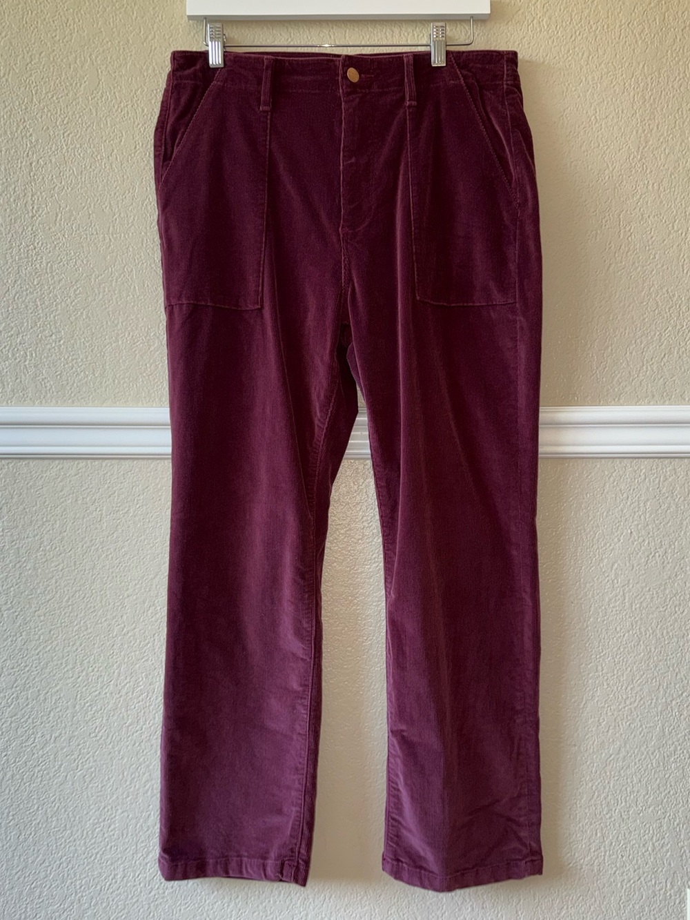 DRIFTWOOD Corduroy Burgundy Straight Leg Pants Size 29